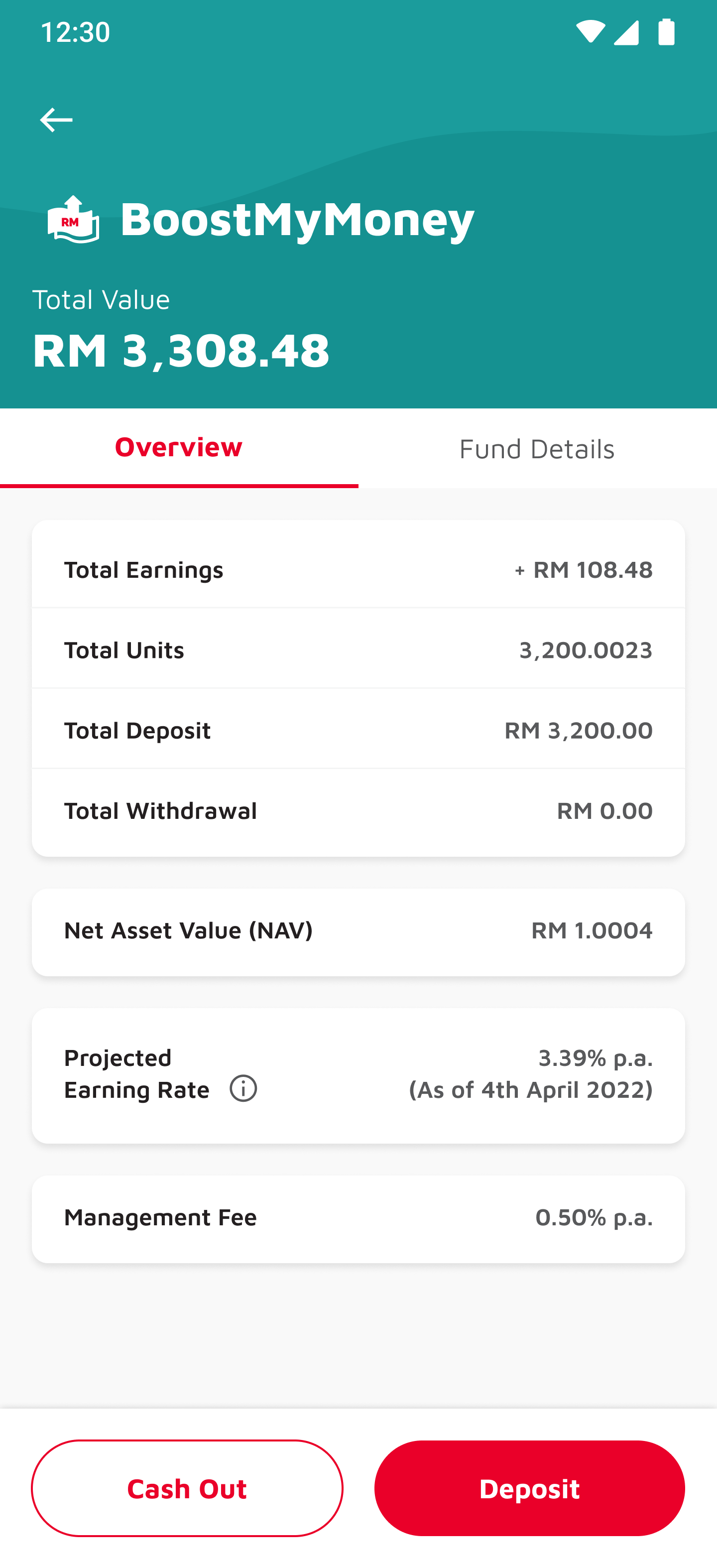View my funds details 2